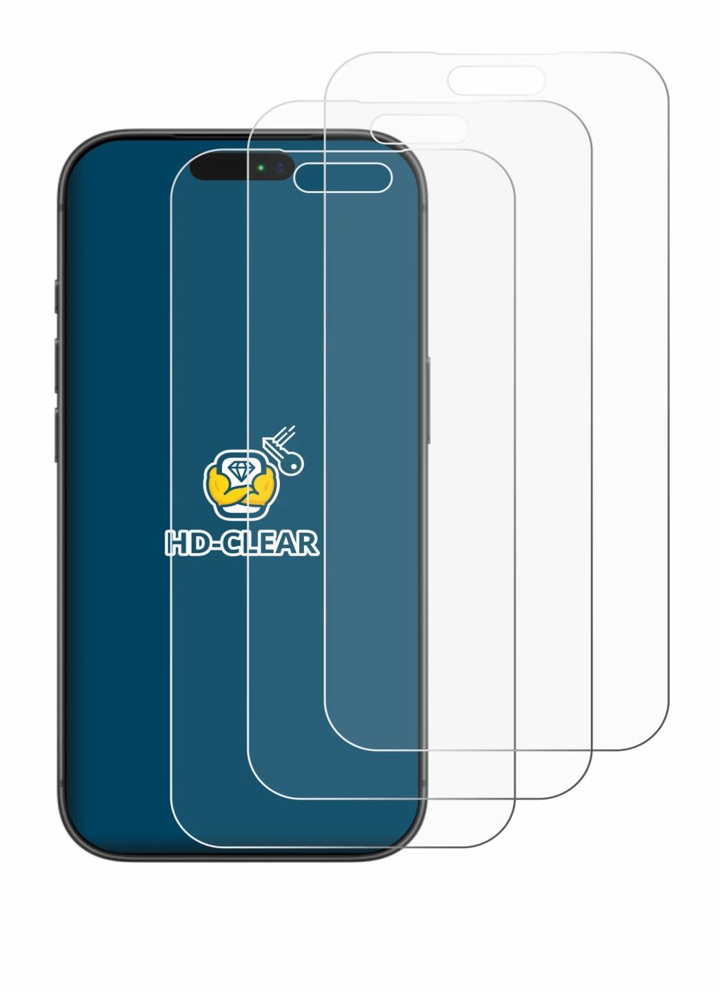 Immagine del dispositivo Apple iPhone 17 Pro Max con un'ampia varietà di protezioni per lo schermo.