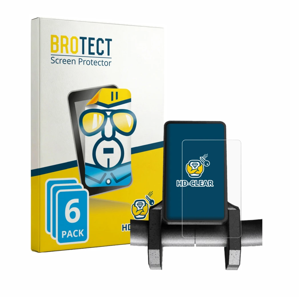 Parte frontale di una confezione del prodotto con il logo del marchio BROTECT. Accanto è raffigurato il dispositivo Joyor S5 V