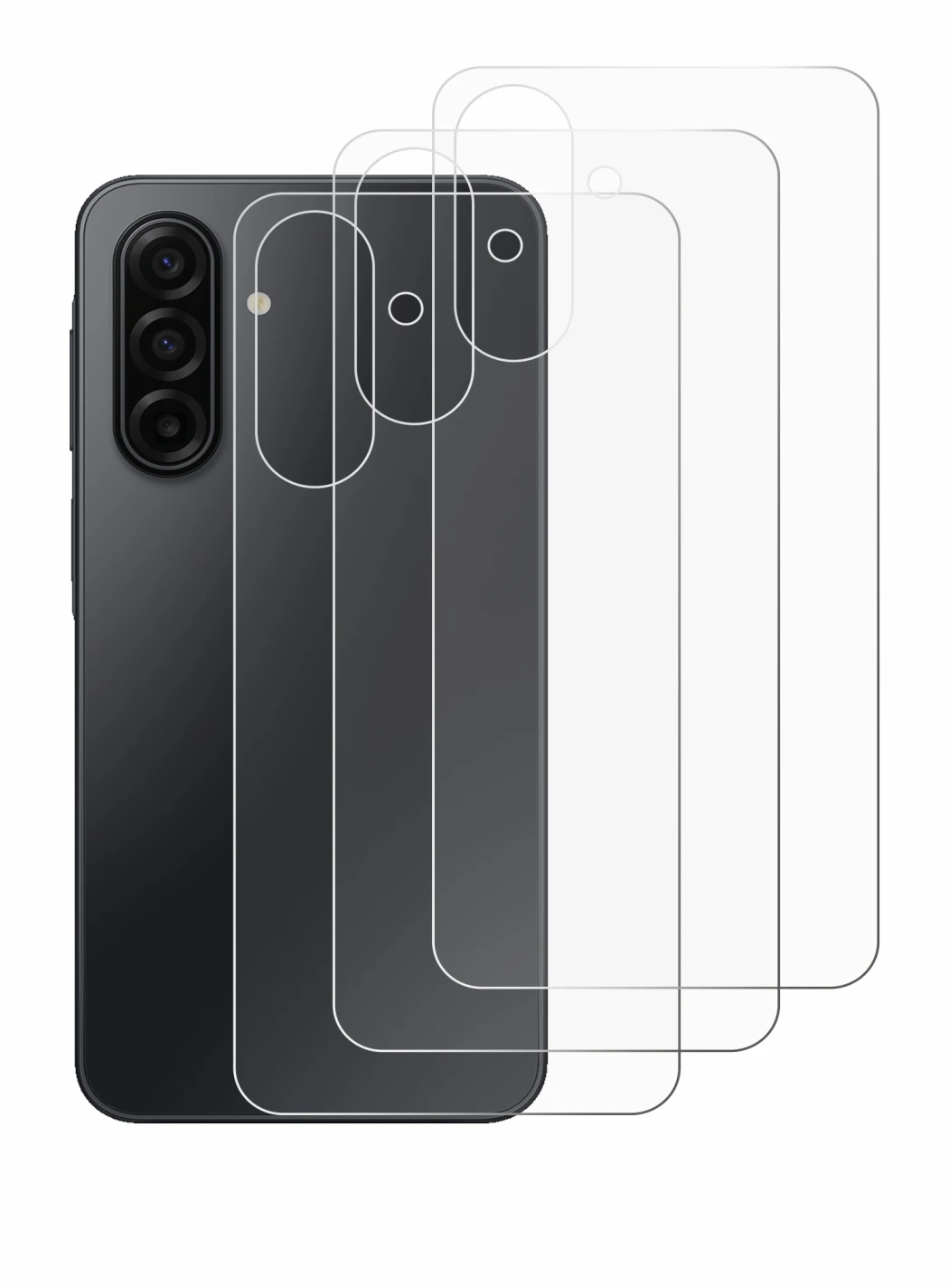 Immagine del dispositivo Samsung Galaxy A17 5G (Posteriore) con un'ampia varietà di protezioni per lo schermo.