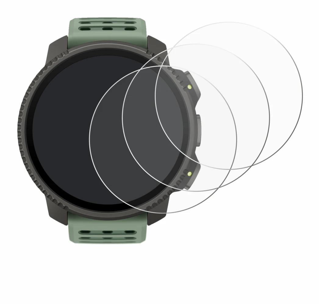 Immagine del dispositivo Suunto Vertical 2 con un'ampia varietà di protezioni per lo schermo.