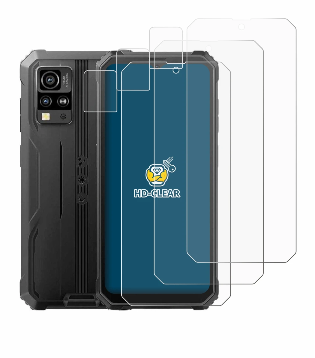 Immagine del dispositivo Blackview BV4800 (Fronte+Fotocamera) con un'ampia varietà di protezioni per lo schermo.
