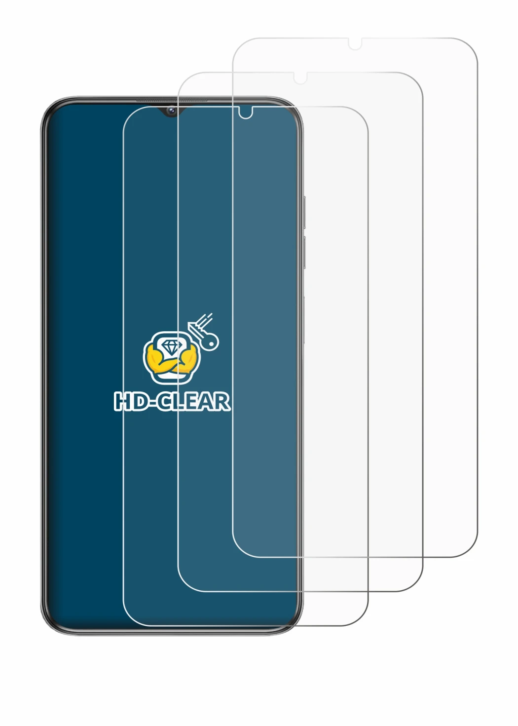 Immagine del dispositivo Oukitel C1 con un'ampia varietà di protezioni per lo schermo.