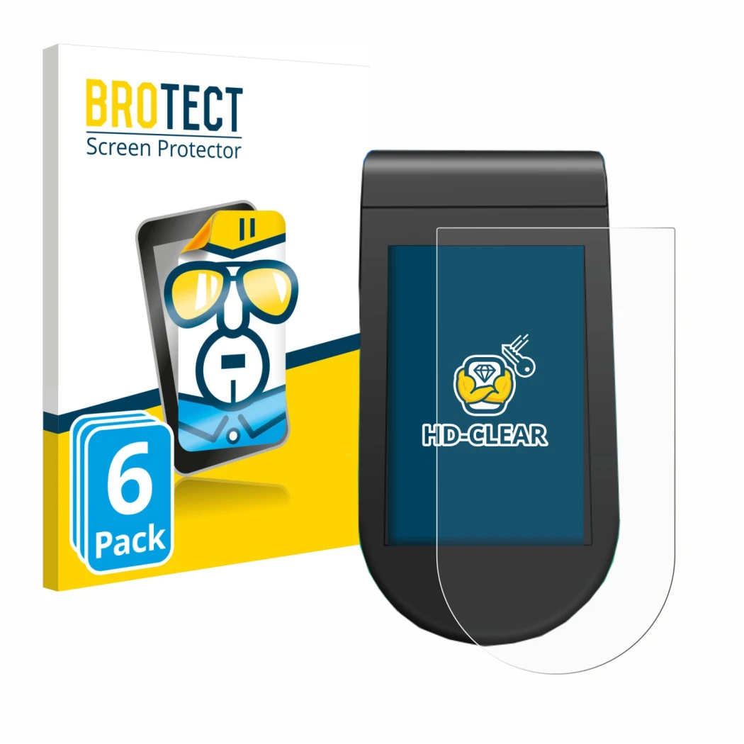 Parte frontale di una confezione del prodotto con il logo del marchio BROTECT. Accanto è raffigurato il dispositivo SoFlow SO4