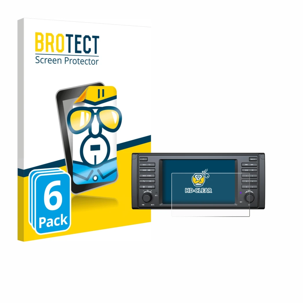 Parte frontale di una confezione del prodotto con il logo del marchio BROTECT. Accanto è raffigurato il dispositivo Eonon E39A