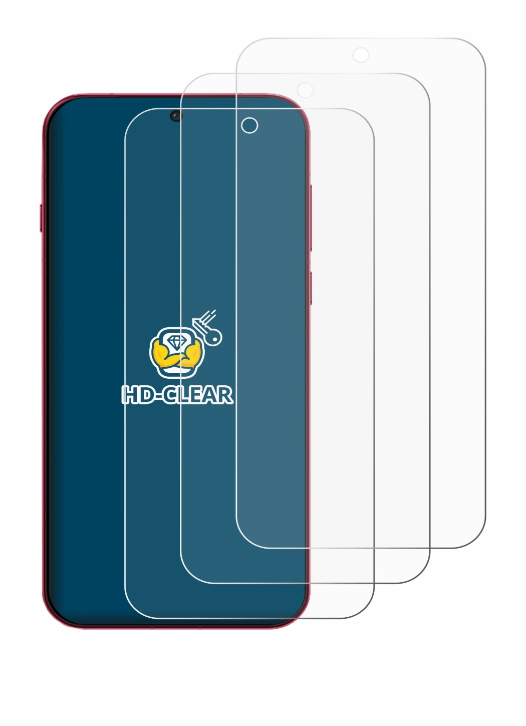 Immagine del dispositivo Oppo Find X9 Pro con un'ampia varietà di protezioni per lo schermo.