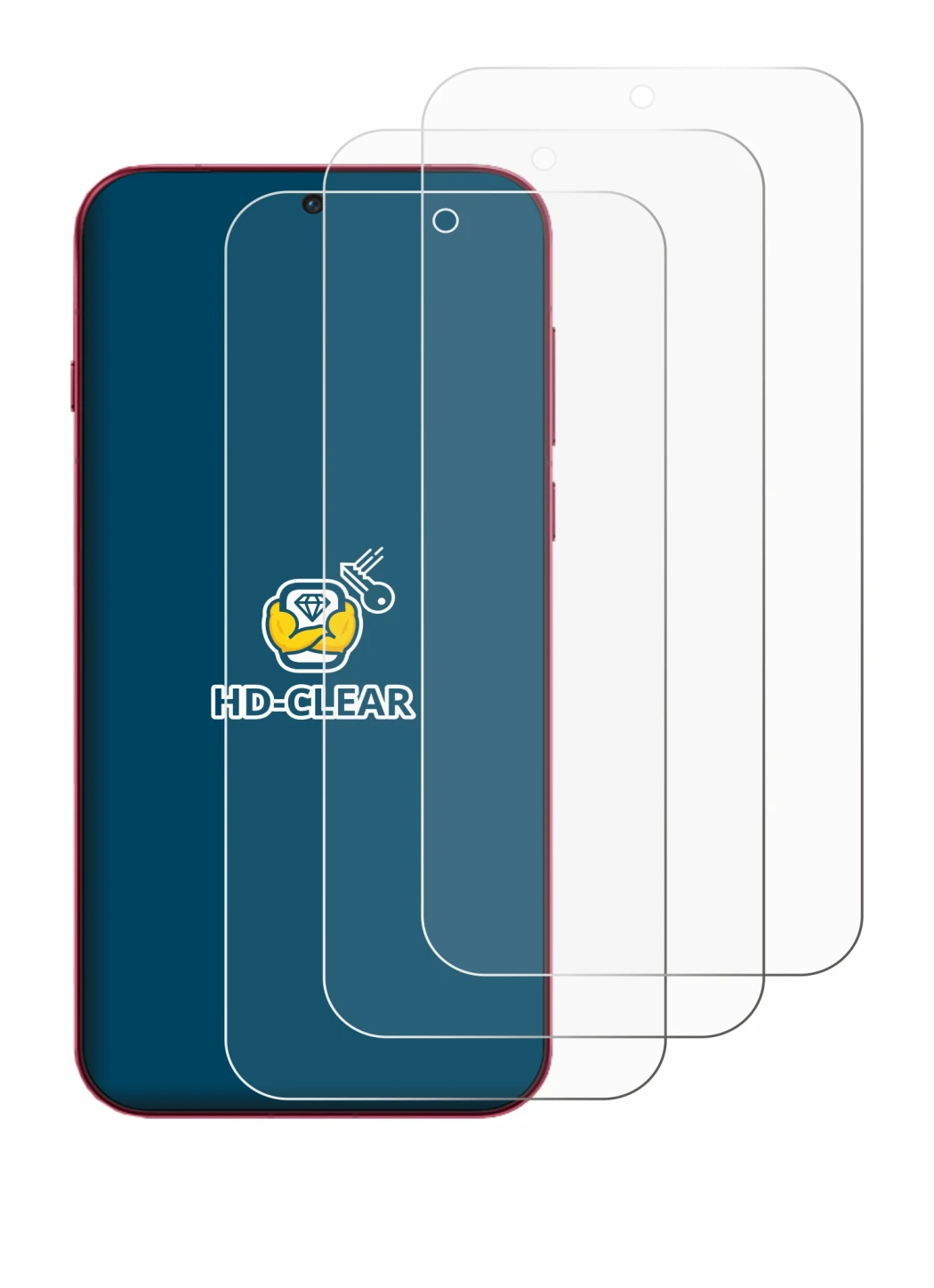 Immagine del dispositivo Oppo Find X9 con un'ampia varietà di protezioni per lo schermo.