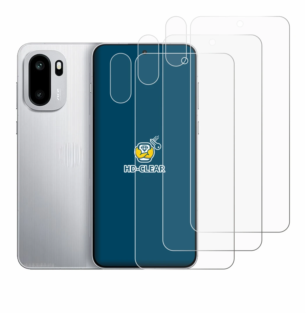 Immagine del dispositivo OnePlus 15R (Fronte+Fotocamera) con un'ampia varietà di protezioni per lo schermo.