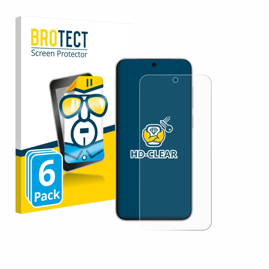 Parte frontale di una confezione del prodotto con il logo del marchio BROTECT. Accanto è raffigurato il dispositivo Vivo X300