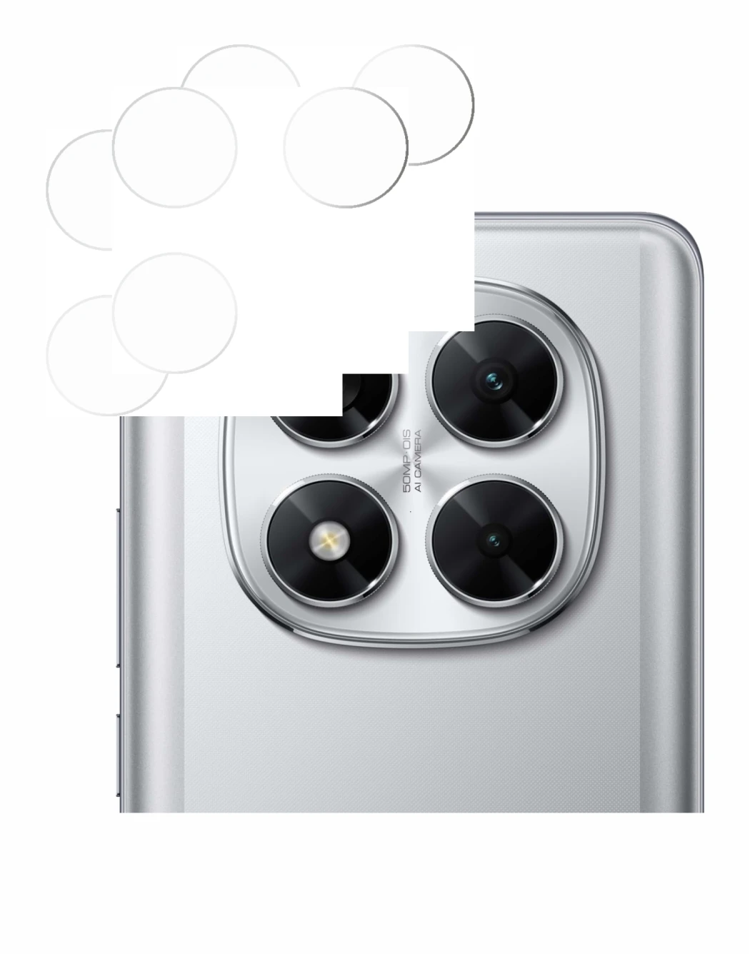 Immagine del dispositivo Xiaomi Poco X7 (SOLO Fotocamera) con un'ampia varietà di protezioni per lo schermo.