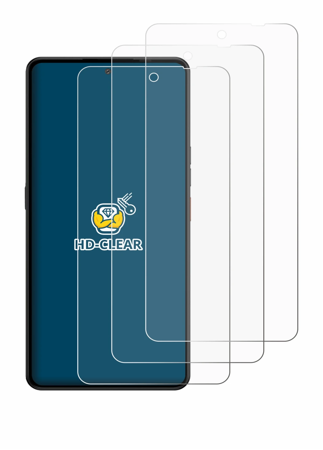 Immagine del dispositivo Gigaset GS6 con un'ampia varietà di protezioni per lo schermo.