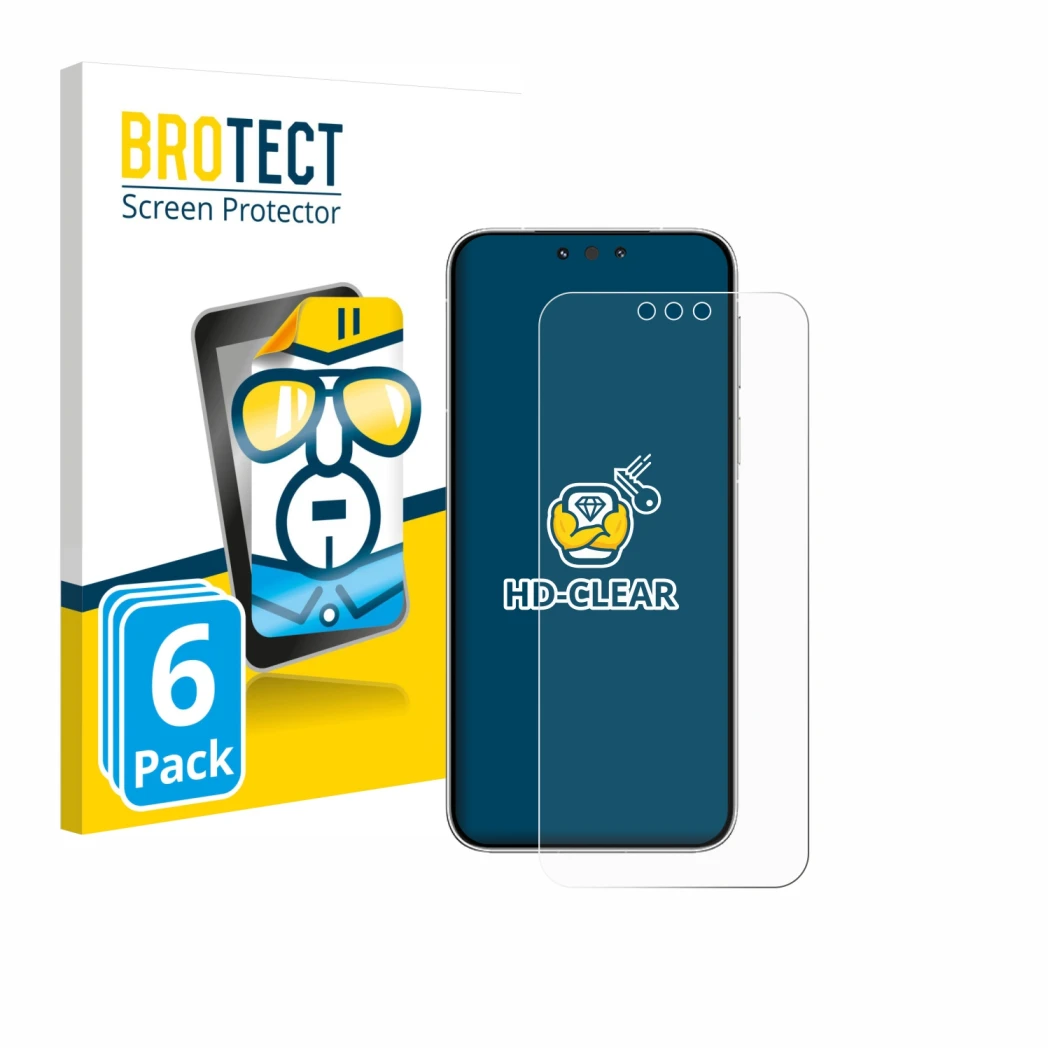 Parte frontale di una confezione del prodotto con il logo del marchio BROTECT. Accanto è raffigurato il dispositivo Huawei Mat