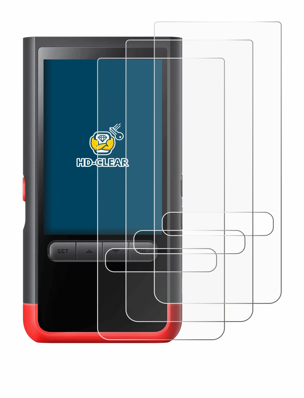 Immagine del dispositivo ThermoMaven P2 con un'ampia varietà di protezioni per lo schermo.