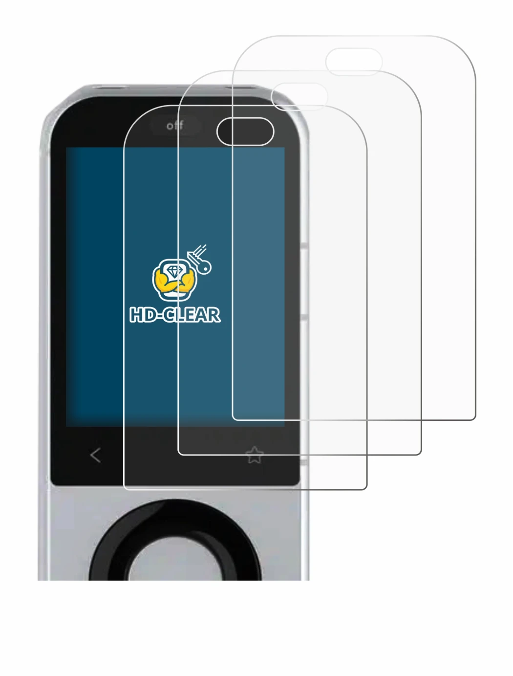 Immagine del dispositivo Sofabaton X2 con un'ampia varietà di protezioni per lo schermo.