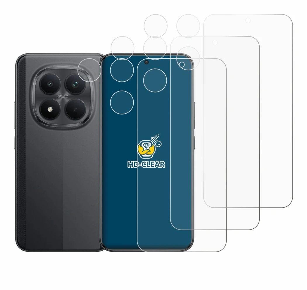 Immagine del dispositivo Xiaomi Poco M8 Pro (Fronte+Fotocamera) con un'ampia varietà di protezioni per lo schermo.