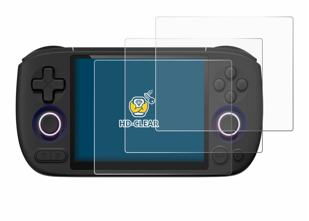 Immagine del dispositivo Ayaneo Pocket Air Mini con un'ampia varietà di protezioni per lo schermo.