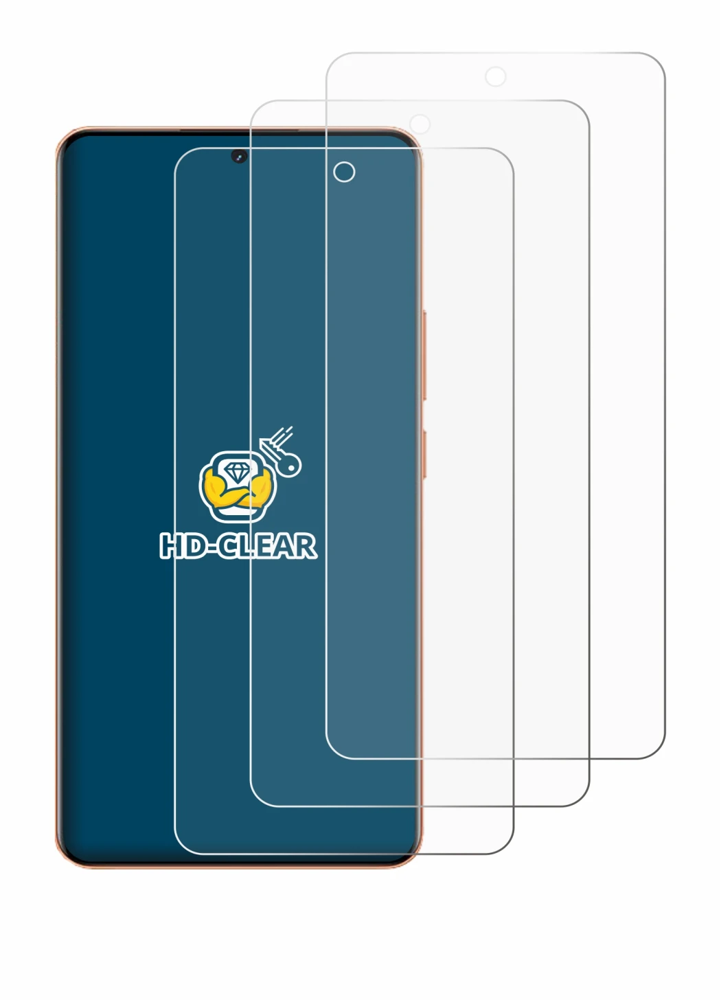 Immagine del dispositivo realme P4 Pro 5G con un'ampia varietà di protezioni per lo schermo.