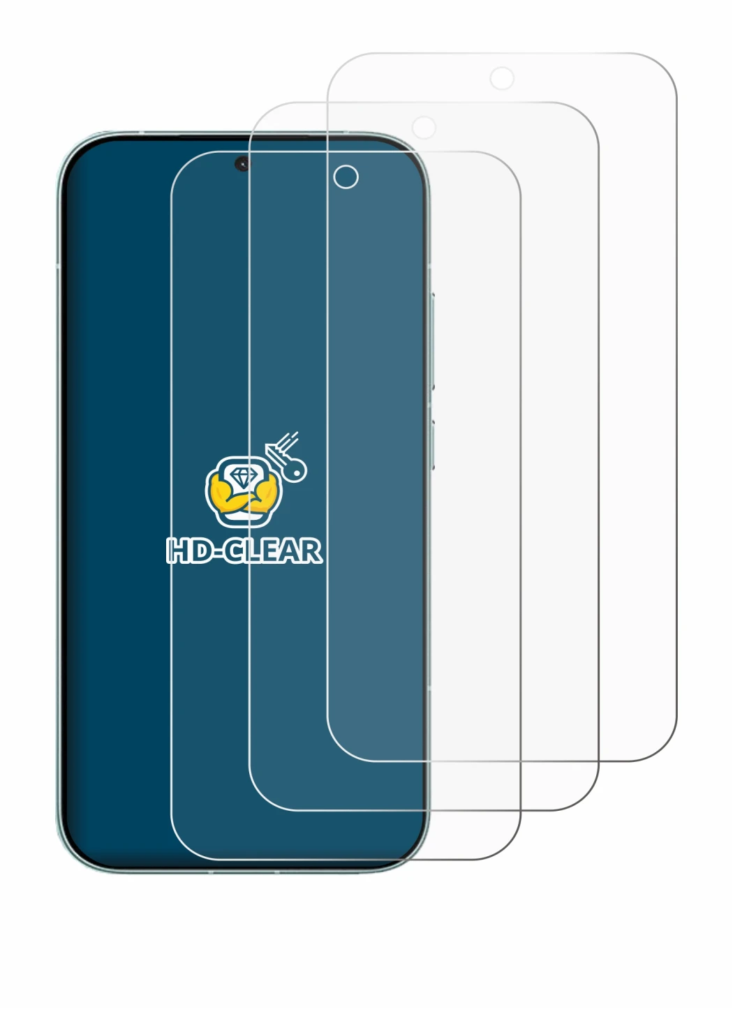 Immagine del dispositivo Xiaomi Redmi Turbo 5 5G con un'ampia varietà di protezioni per lo schermo.