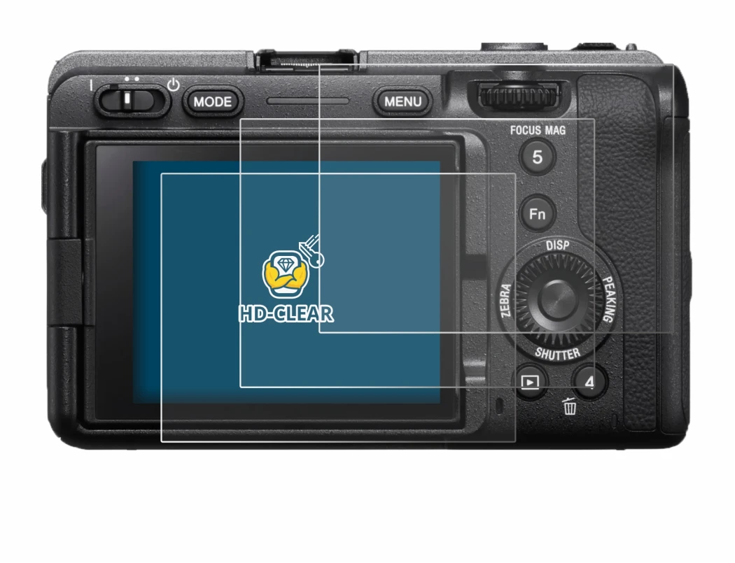 Immagine del dispositivo Sony FX3A (ILME‑FX3A) con un'ampia varietà di protezioni per lo schermo.