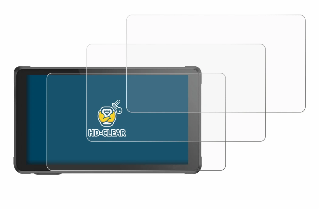 Immagine del dispositivo Interphone RideSync con un'ampia varietà di protezioni per lo schermo.