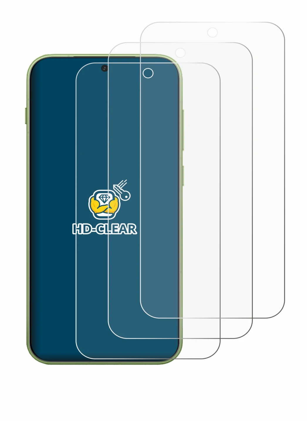 Immagine del dispositivo OnePlus 15T con un'ampia varietà di protezioni per lo schermo.