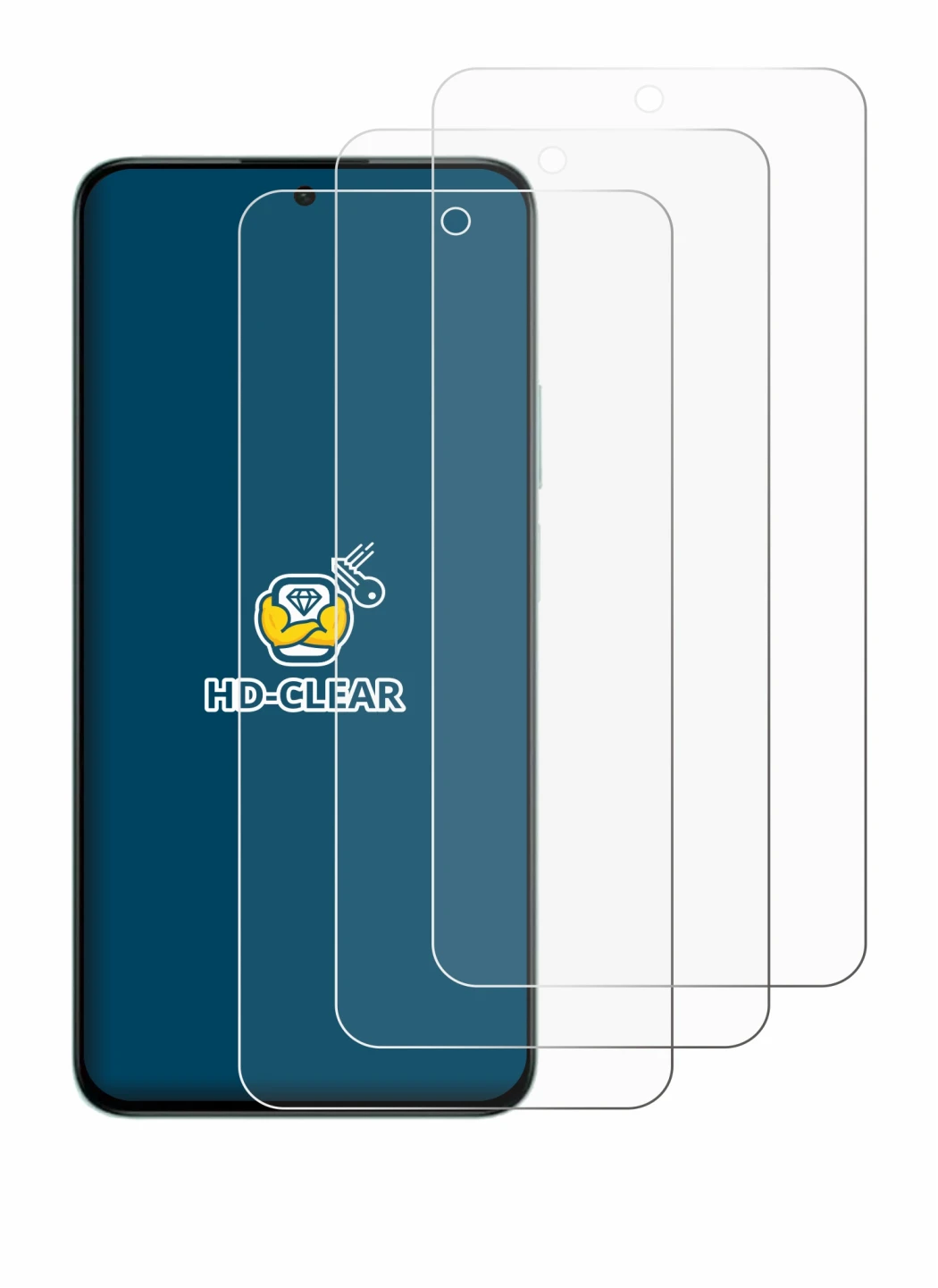 Immagine del dispositivo Honor Play 80 Pro con un'ampia varietà di protezioni per lo schermo.