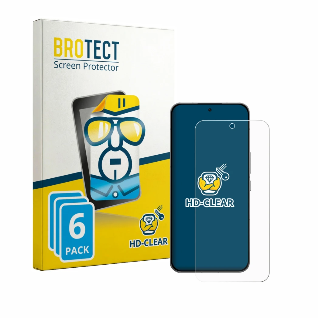 Parte frontale di una confezione del prodotto con il logo del marchio BROTECT. Accanto è raffigurato il dispositivo Oppo K15 P