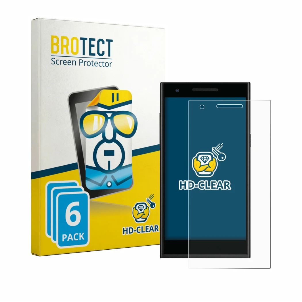 Parte frontale di una confezione del prodotto con il logo del marchio BROTECT. Accanto è raffigurato il dispositivo Philips S3