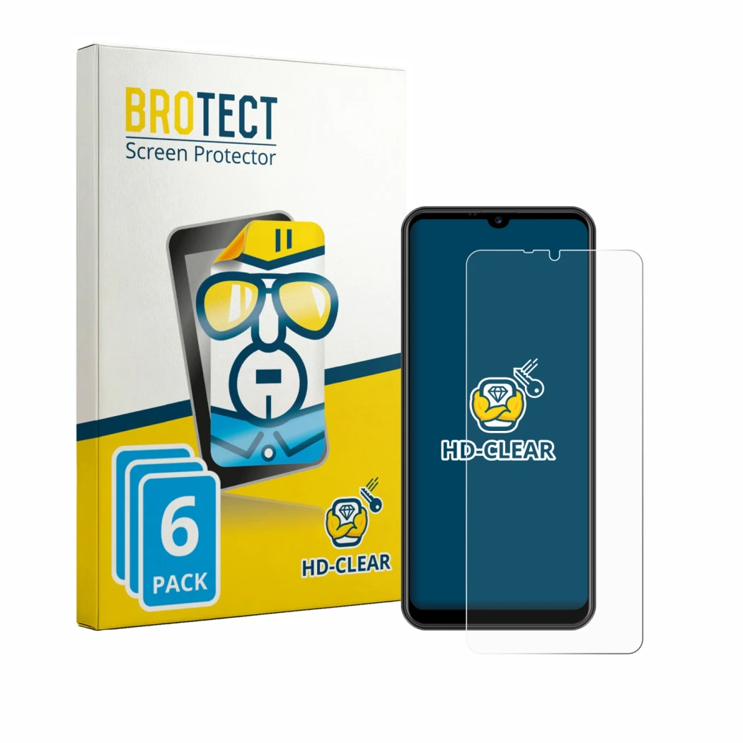 Parte frontale di una confezione del prodotto con il logo del marchio BROTECT. Accanto è raffigurato il dispositivo Invens NOT