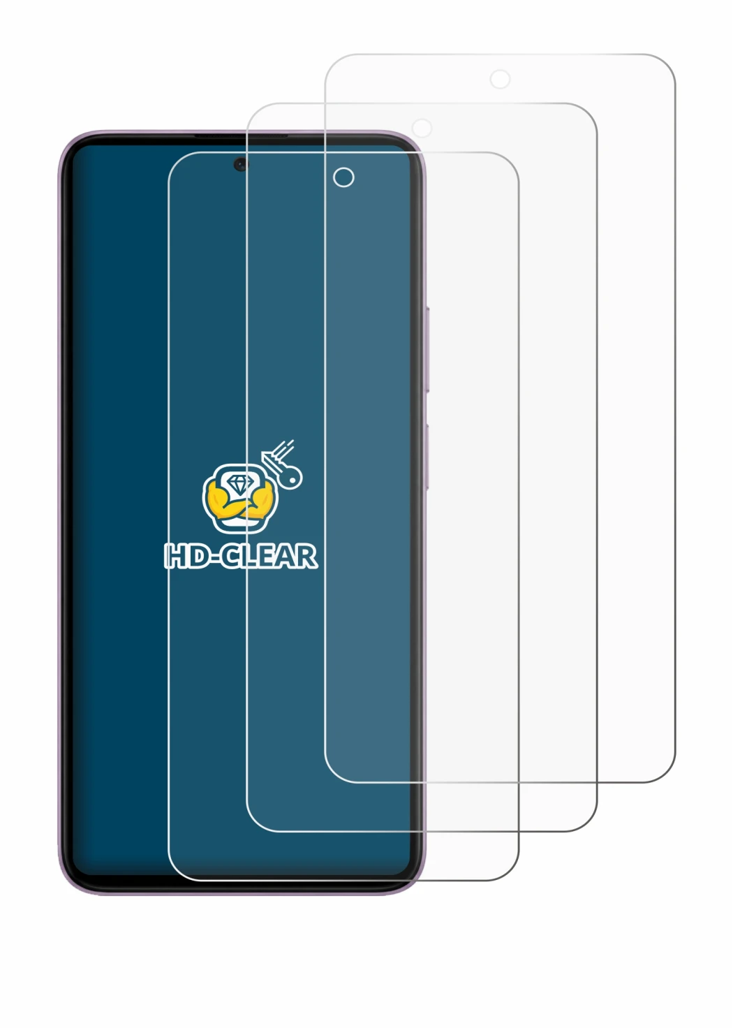 Immagine del dispositivo HMD Crest 2 con un'ampia varietà di protezioni per lo schermo.