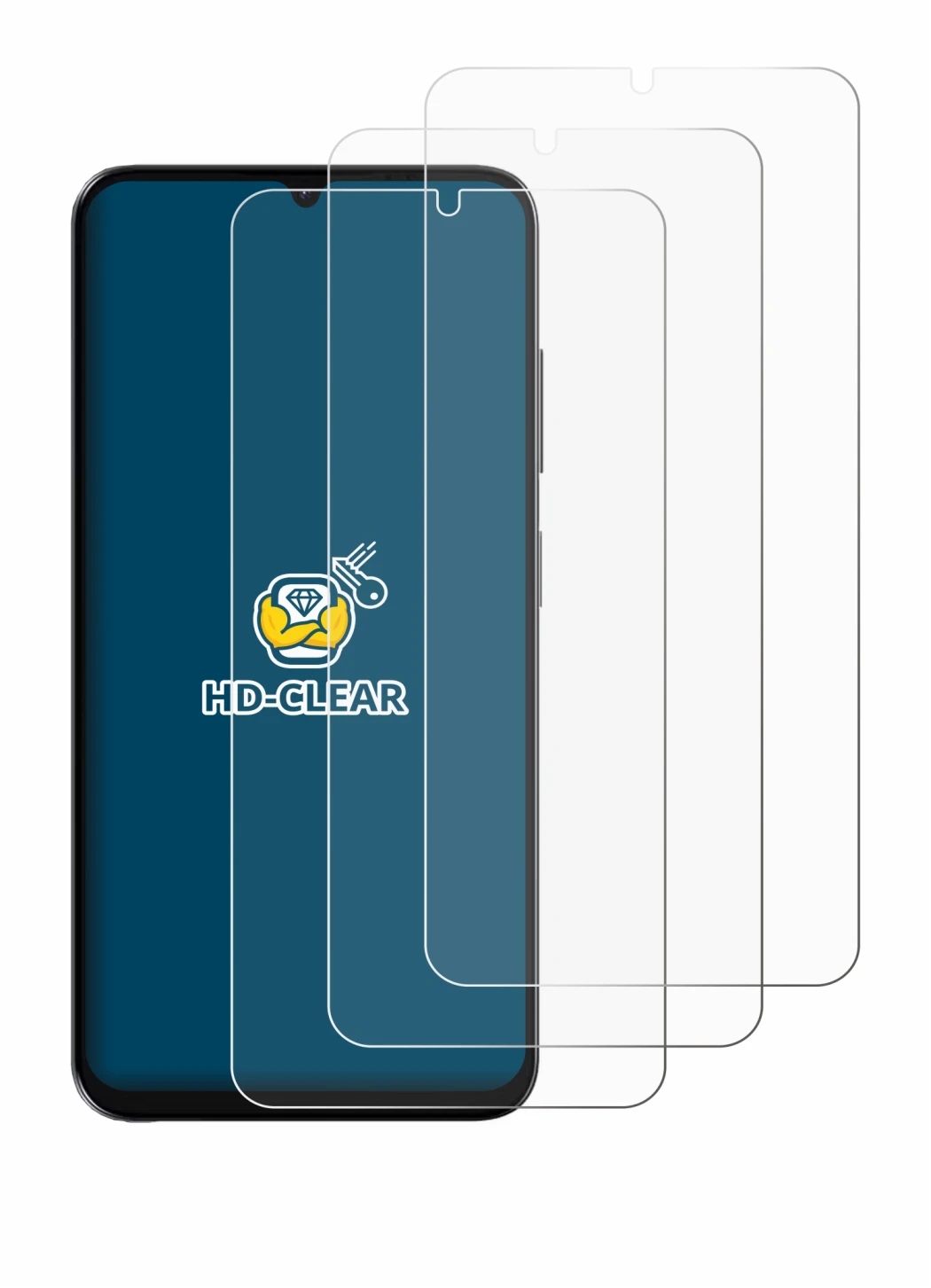 Immagine del dispositivo Lava Bold N2 Lite con un'ampia varietà di protezioni per lo schermo.