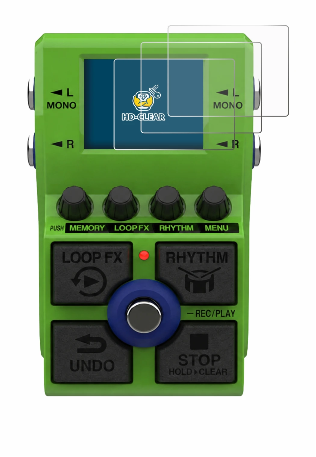 Immagine del dispositivo Zoom MS-90LP Plus con un'ampia varietà di protezioni per lo schermo.
