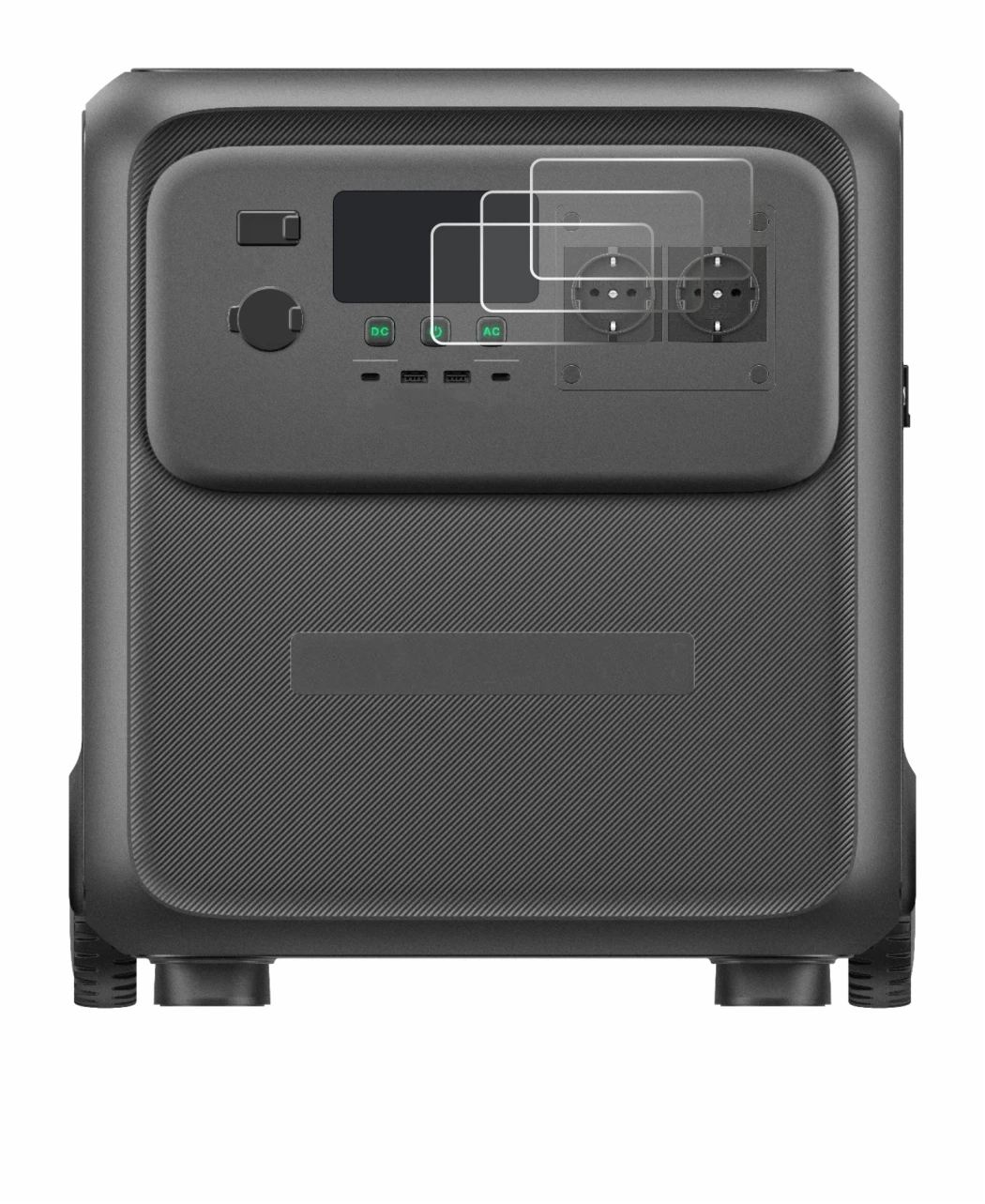 Immagine del dispositivo Bluetti Elite 400 con un'ampia varietà di protezioni per lo schermo.