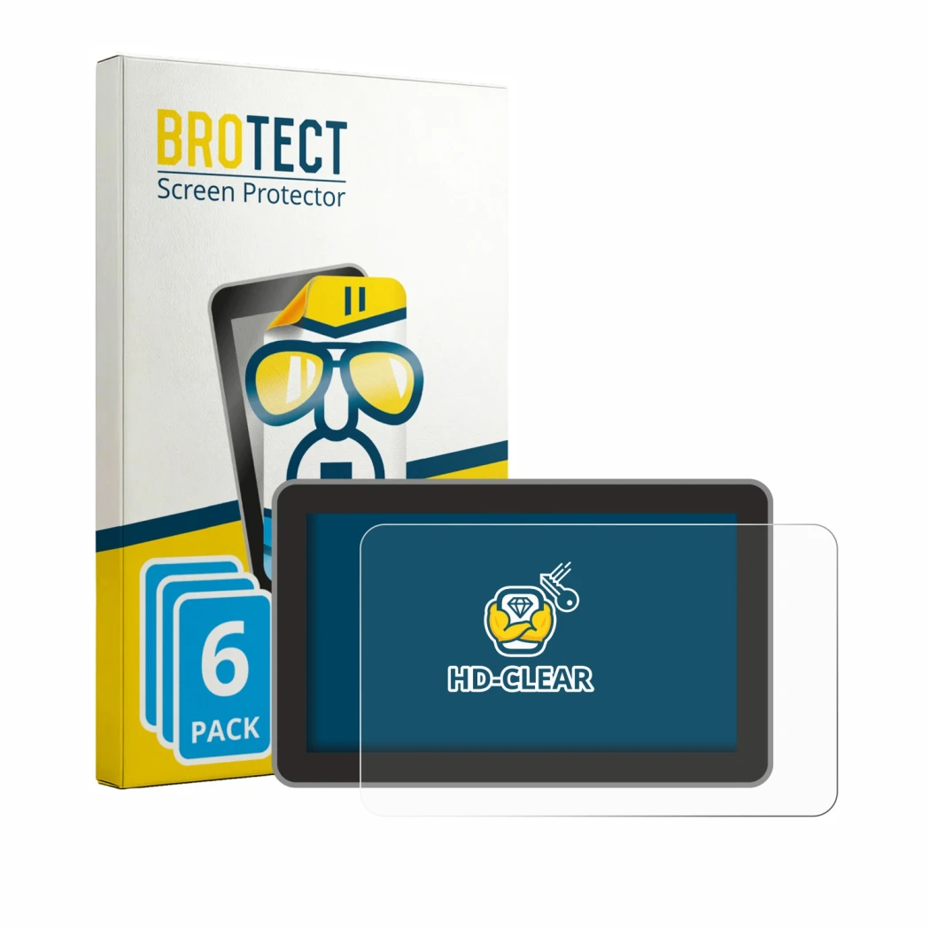 Parte frontale di una confezione del prodotto con il logo del marchio BROTECT. Accanto è raffigurato il dispositivo Bambu Lab