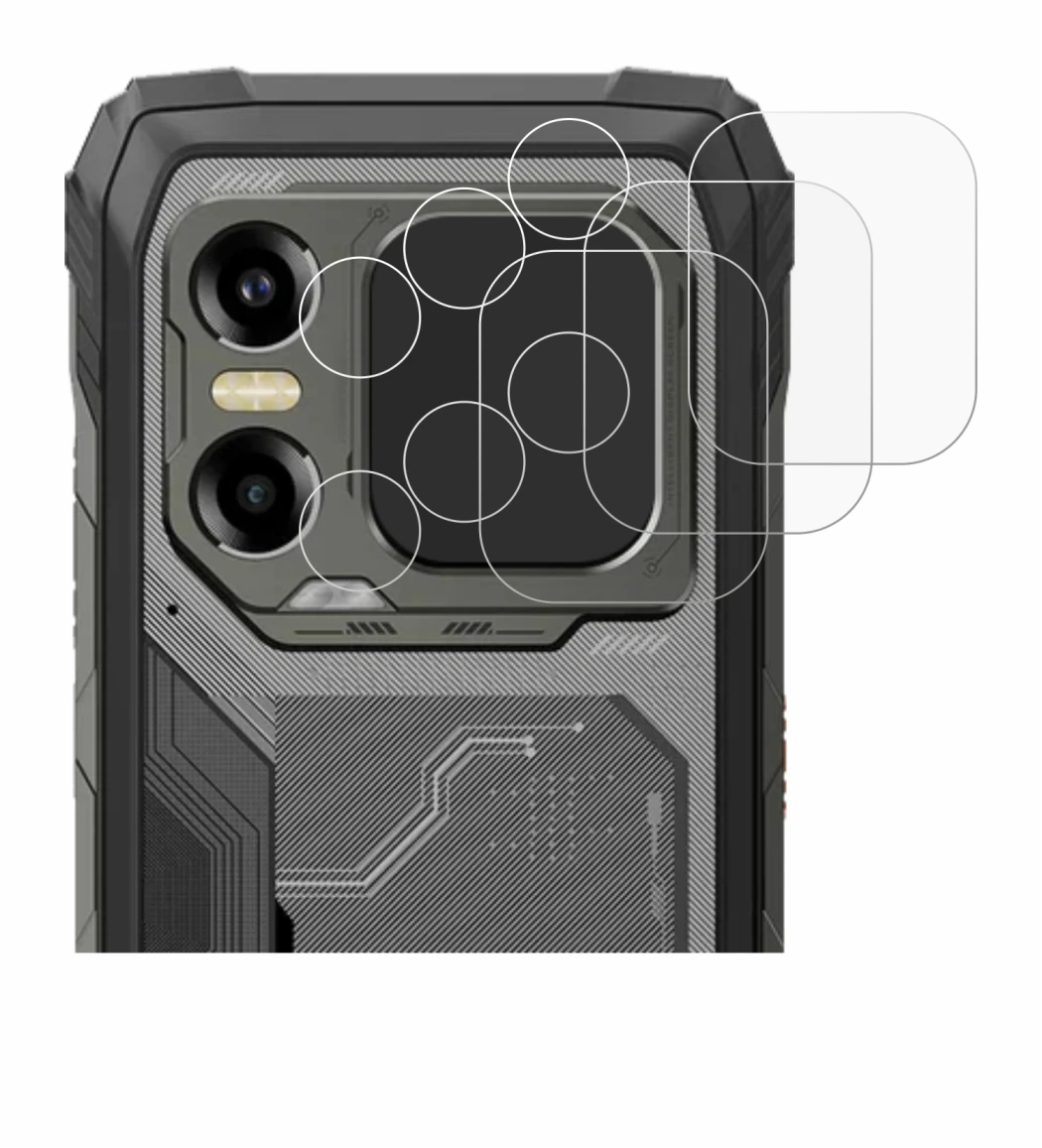 Immagine del dispositivo Blackview Xplore X1 (SOLO Fotocamera) con un'ampia varietà di protezioni per lo schermo.