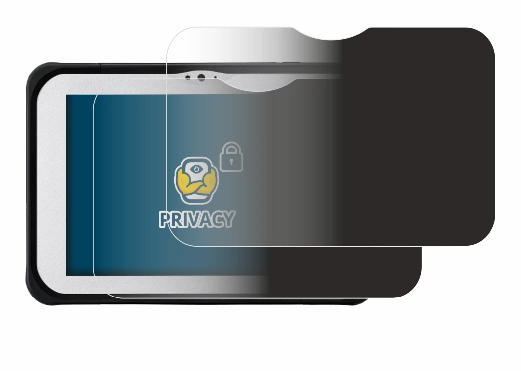 Immagine del dispositivo Panasonic Toughpad FZ-M1 con un'ampia varietà di protezioni per lo schermo.