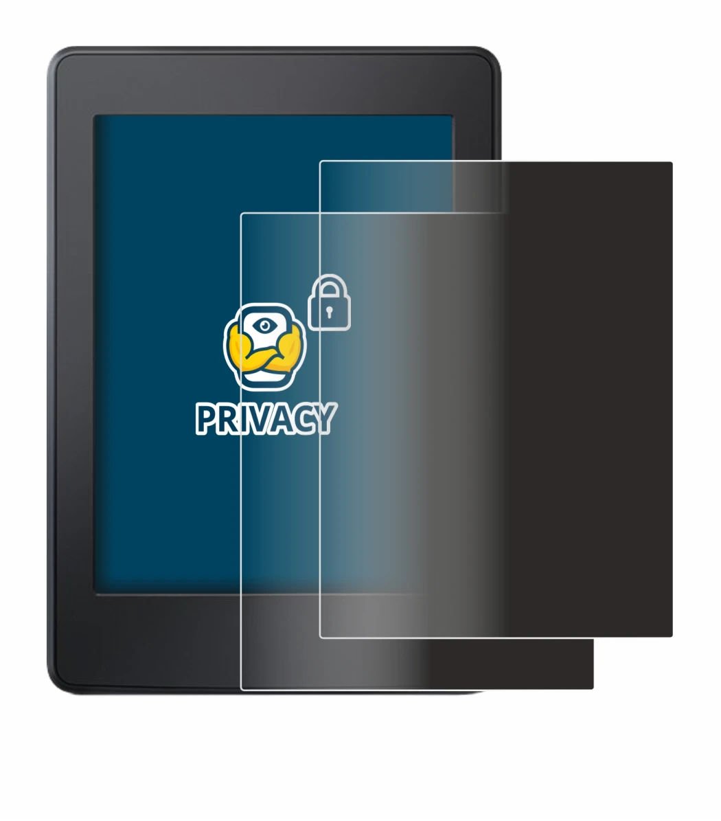 Immagine del dispositivo Amazon Kindle Paperwhite 2015 (7a Gen.) con un'ampia varietà di protezioni per lo schermo.