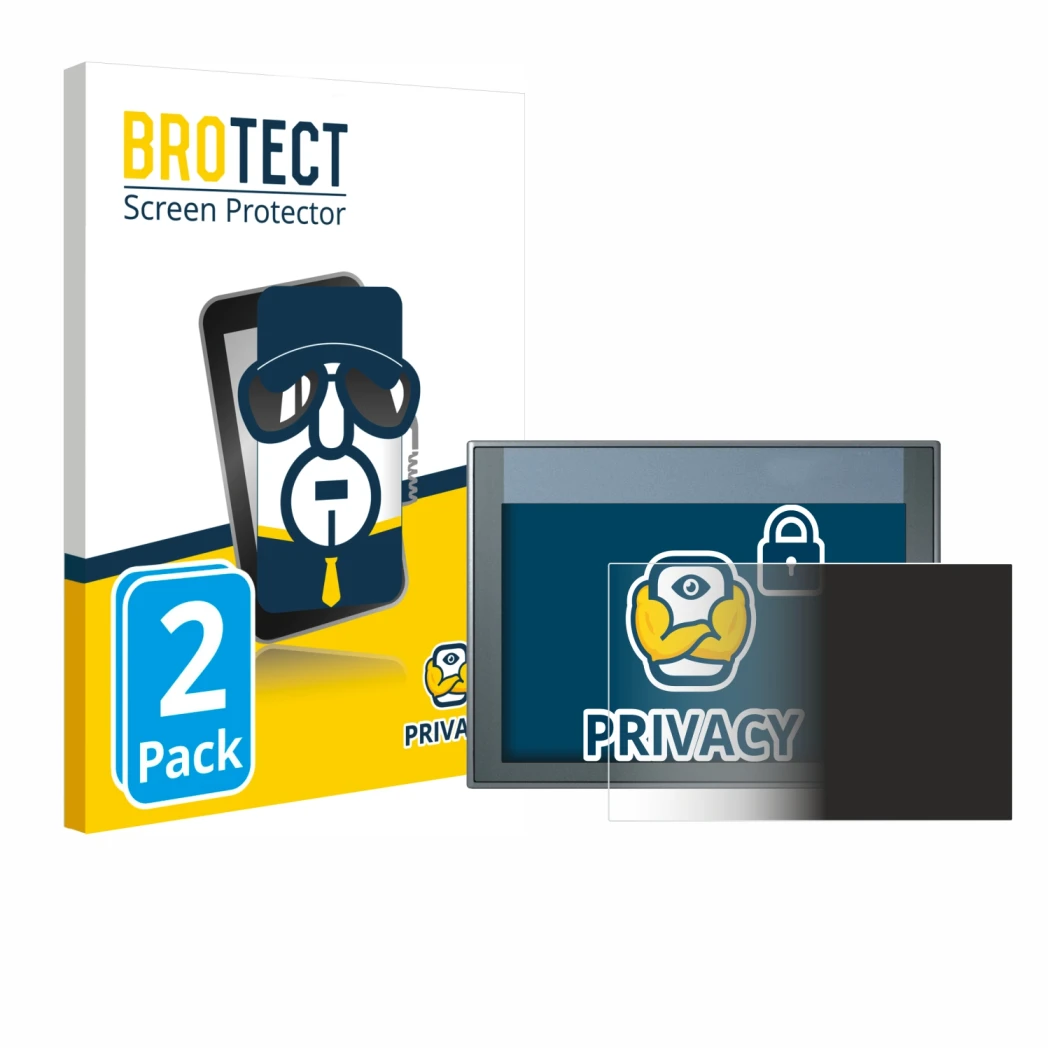 Parte frontale di una confezione del prodotto con il logo del marchio BROTECT. Accanto è raffigurato il dispositivo Siemens Si