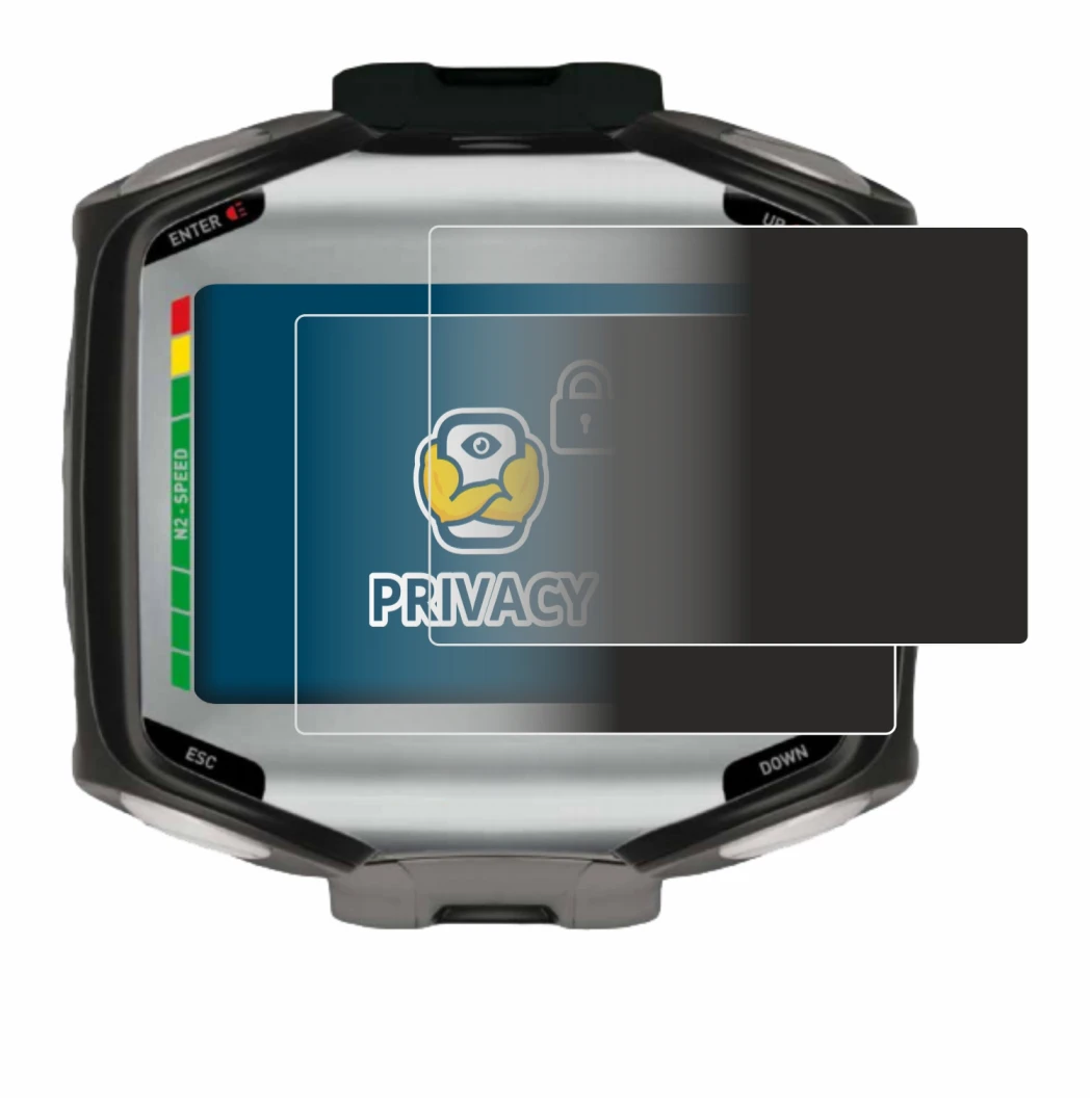 Immagine del dispositivo Mares Quad con un'ampia varietà di protezioni per lo schermo.