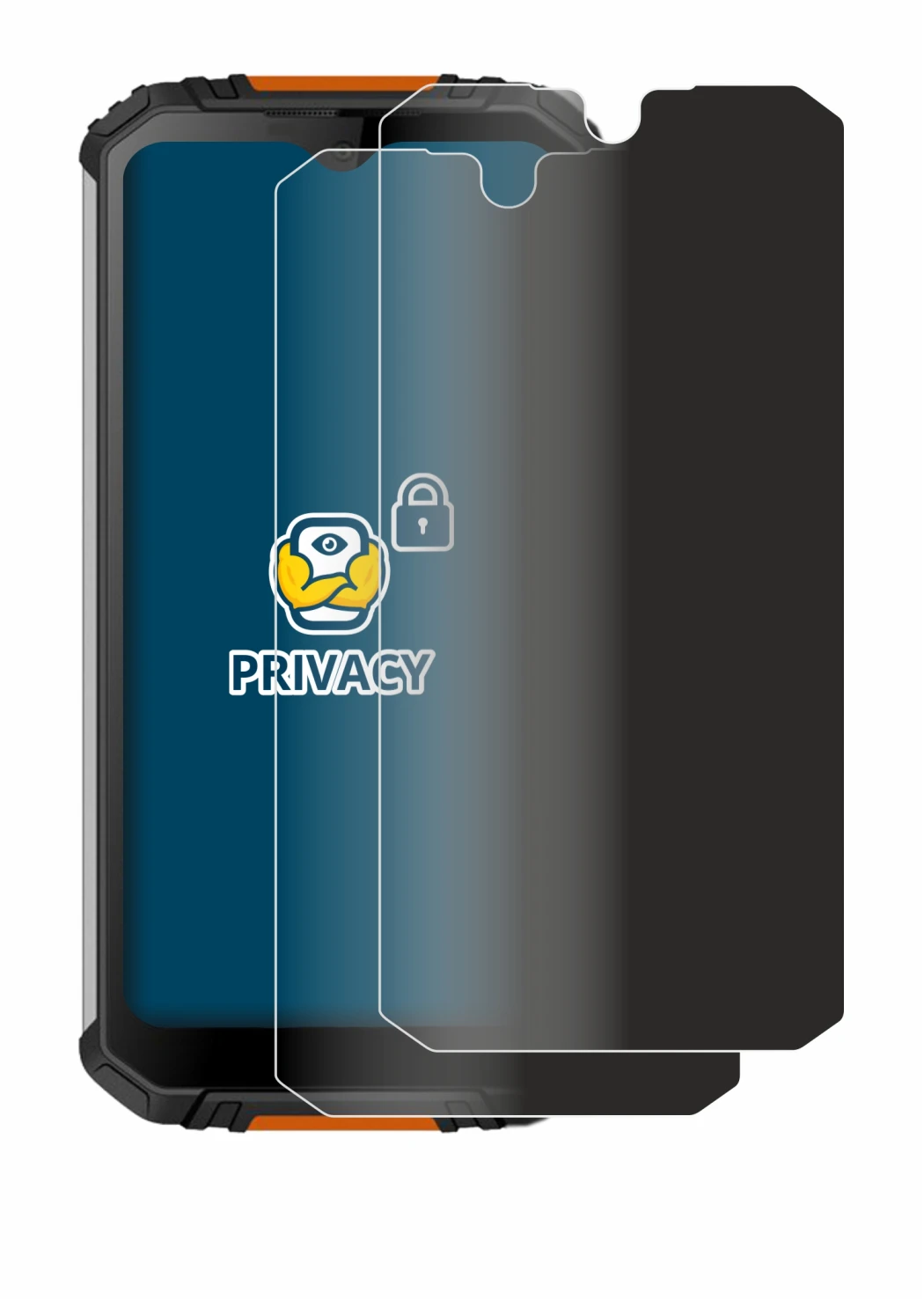 Immagine del dispositivo Oukitel WP6 con un'ampia varietà di protezioni per lo schermo.