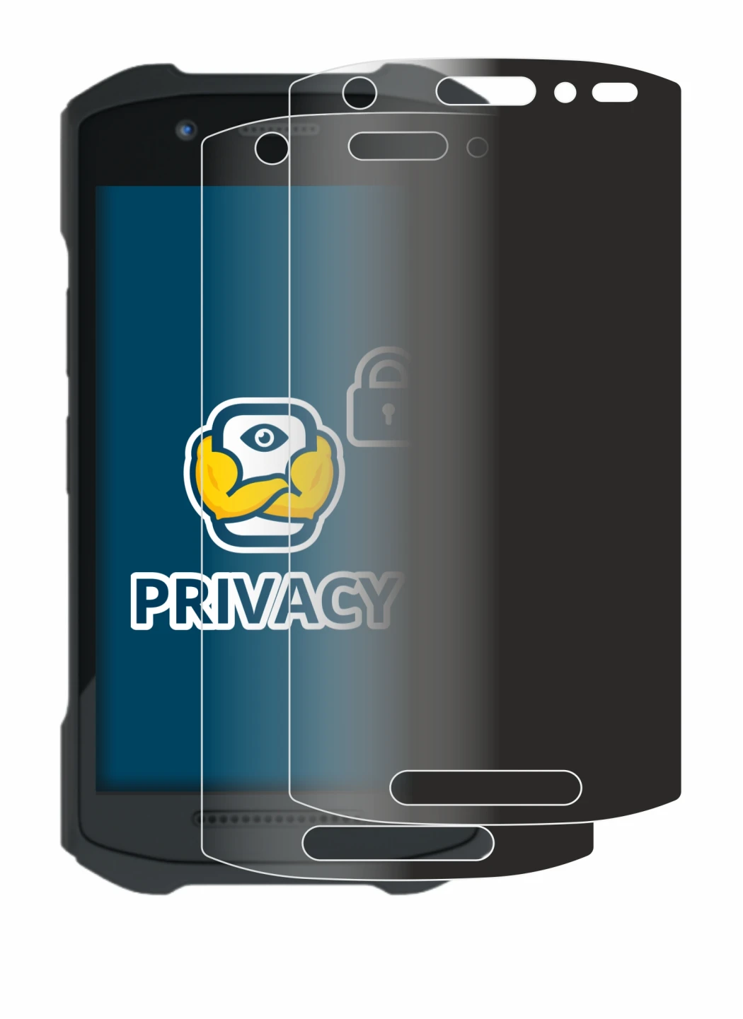 Immagine del dispositivo Zebra TC21 con un'ampia varietà di protezioni per lo schermo.