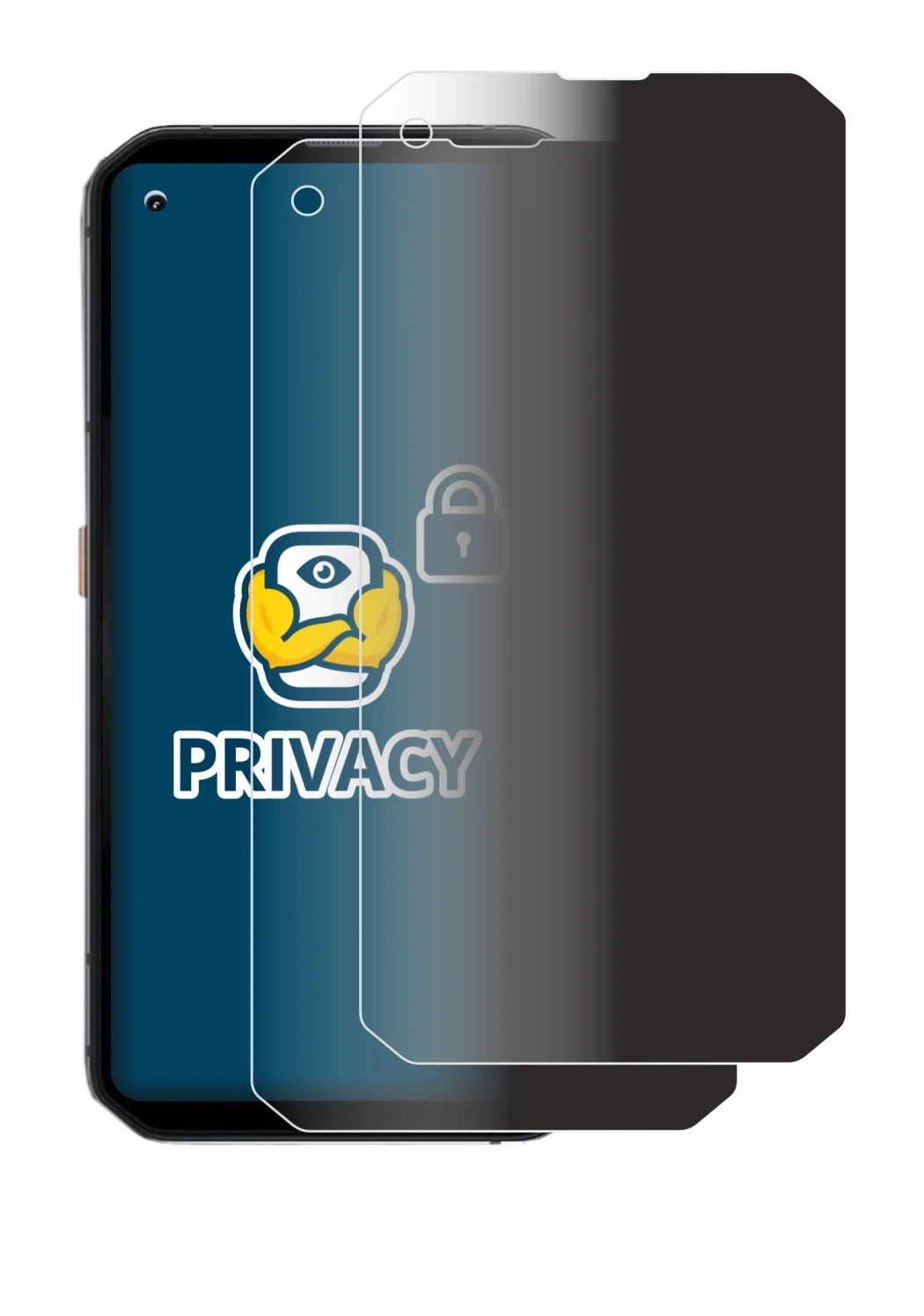 Immagine del dispositivo Blackview BL6000 Pro 5G con un'ampia varietà di protezioni per lo schermo.