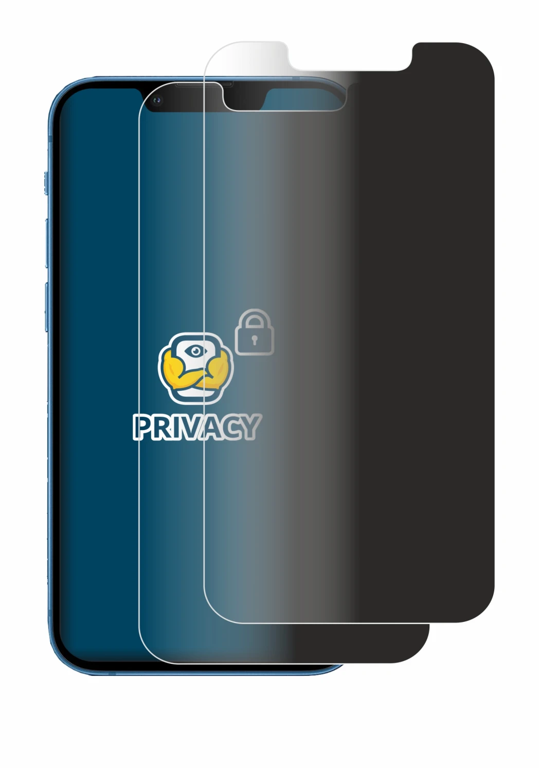 Immagine del dispositivo Apple iPhone 13 mini con un'ampia varietà di protezioni per lo schermo.