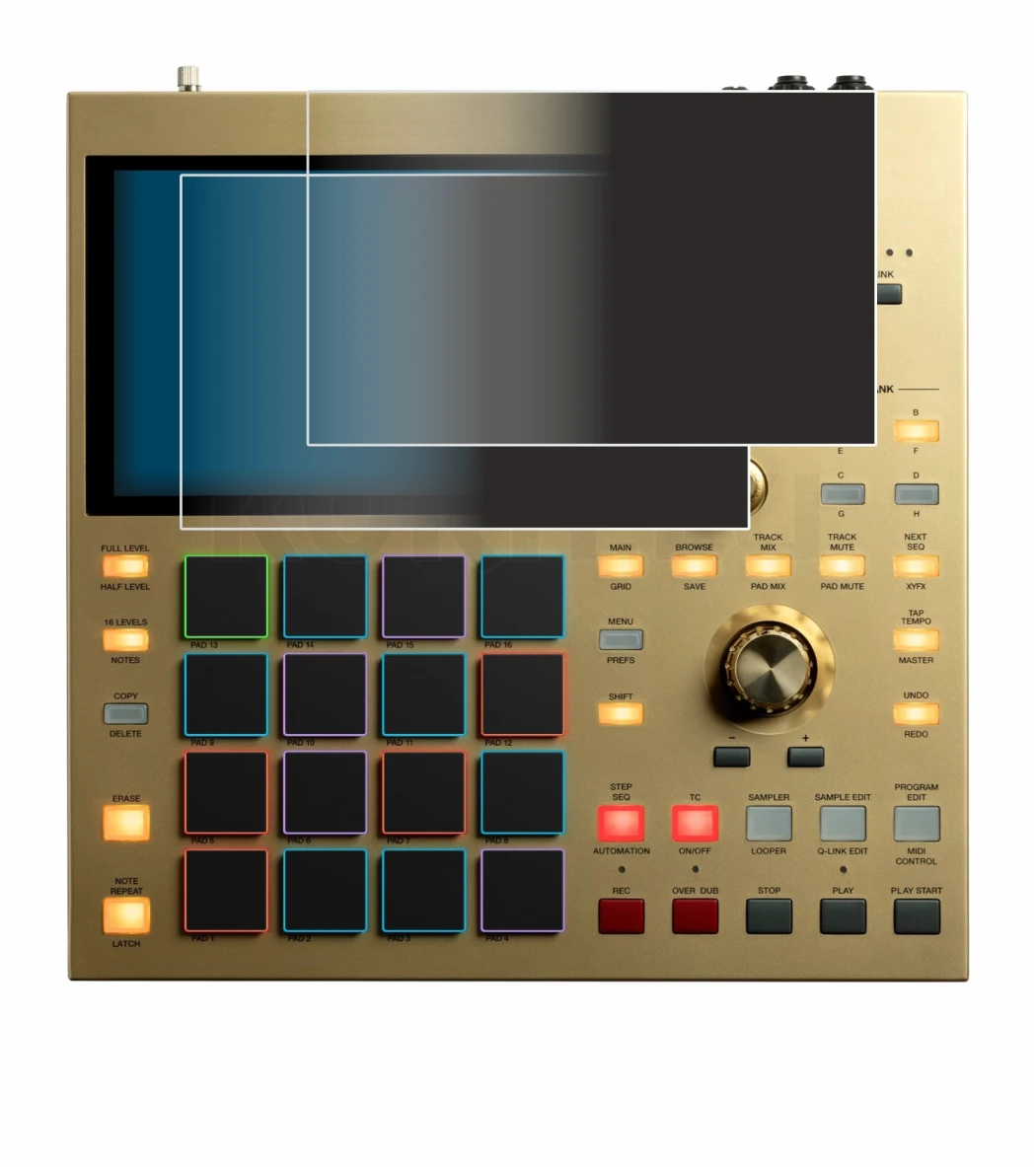 Immagine del dispositivo Akai MPC One con un'ampia varietà di protezioni per lo schermo.