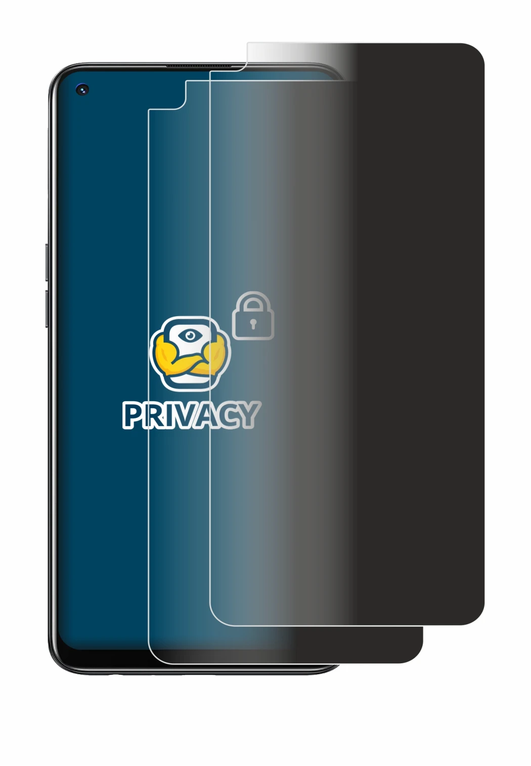 Immagine del dispositivo Oppo A94 5G con un'ampia varietà di protezioni per lo schermo.