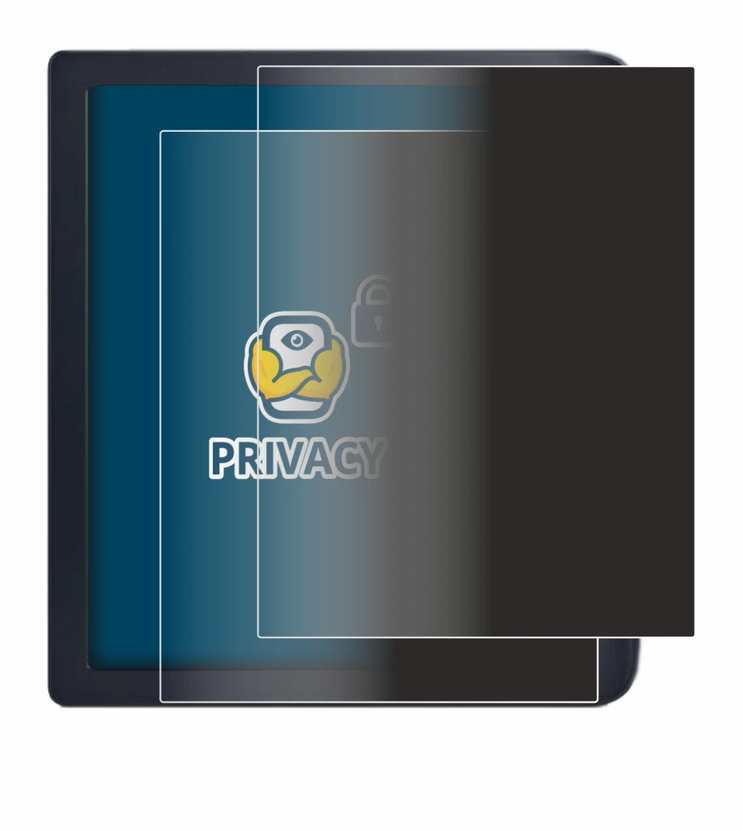 Immagine del dispositivo Kobo Libra 2 con un'ampia varietà di protezioni per lo schermo.