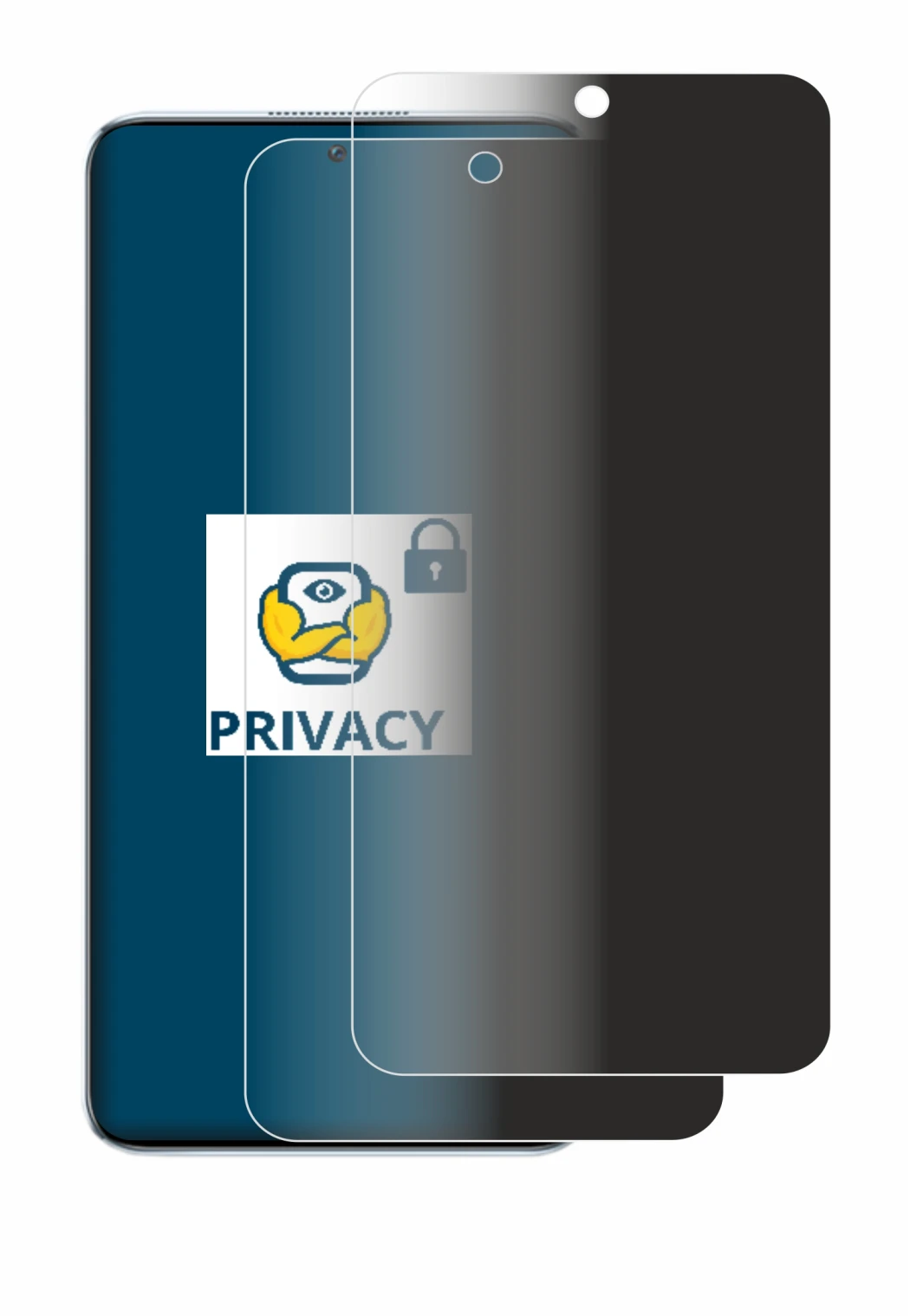 Immagine del dispositivo Honor X8 con un'ampia varietà di protezioni per lo schermo.