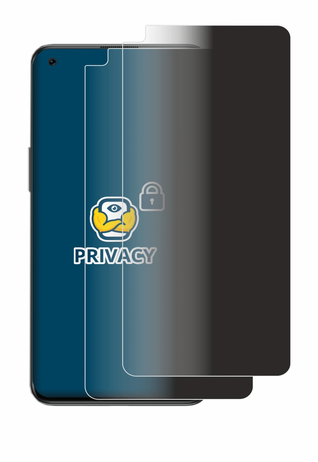 Immagine del dispositivo OnePlus Nord 2T 5G con un'ampia varietà di protezioni per lo schermo.