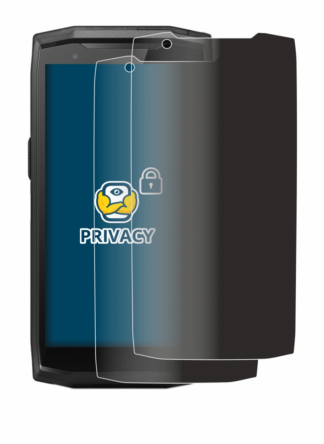 Immagine del dispositivo Crosscall Core-M5 con un'ampia varietà di protezioni per lo schermo.