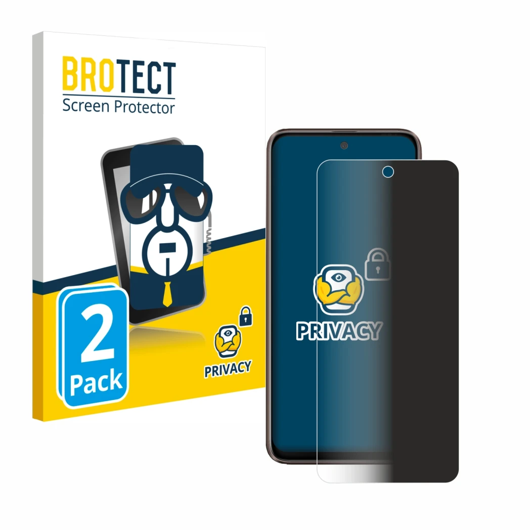 Parte frontale di una confezione del prodotto con il logo del marchio BROTECT. Accanto è raffigurato il dispositivo HTC U23 Pr