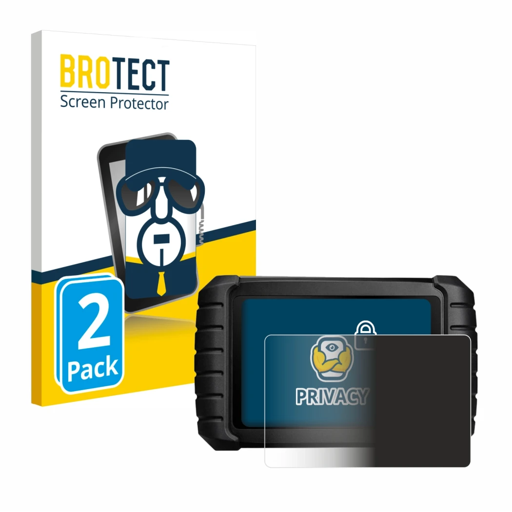 Parte frontale di una confezione del prodotto con il logo del marchio BROTECT. Accanto è raffigurato il dispositivo iCarsoft C